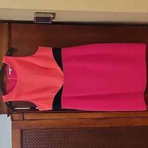Antonio Melani | Sleeveless Colorblock Career Office Dress Pink Black - Size 12